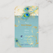 PixDezines peacock pizzazz+filigree旋回 名刺 (裏面)