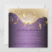 PixDezines peacock pizzazz filigree+swarls/DIY 招待状 (裏面)