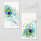 PixDezines PEACOCK PLUME+FILIGREE/DIY bckgrnd 名刺 (正面/裏面)