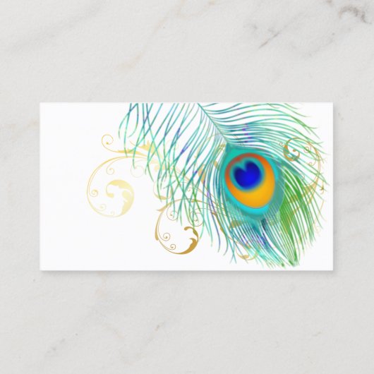 PixDezines PEACOCK PLUME+FILIGREE/DIY bckgrnd 名刺 (裏面)