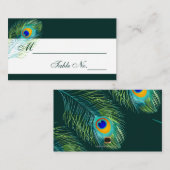 PixDezines Peacock Plumes/座席表 プレイスカード (正面/裏面)