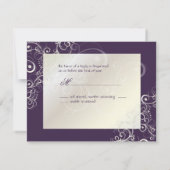 PixDezines Pearl旋回/Plum RSVPには5x7が必要 出欠カード (裏面)