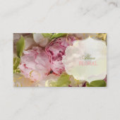 PixDezines Peonies+グリーンオーキッド 名刺 (正面)