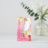 PixDezines PEONIES/フォンダントケーキ/ベーカリー/パティッセリー 名刺 (スタンド正面)