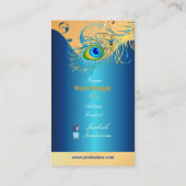 PixDezines piedellic Peacock+メタリックブルー 名刺 (裏面)