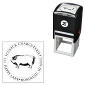 PixDezines Pig, Butcher Shop, Charcuterie セルフインキングスタンプ (インサイチュ)