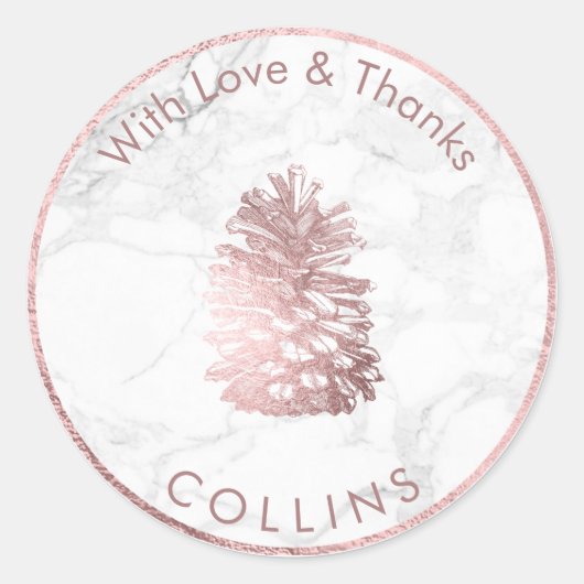 PixDezines PINECONEフェイクバラ金ゴールド/DIY背景 ラウンドシール (正面)