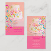 PixDezines(Pinkかわいらしのケー結婚キ/ディ色) 名刺 (正面/裏面)