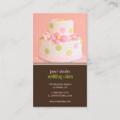 PixDezines Pink結婚のケーキ 名刺 (裏面)