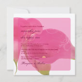 PixDezines Pink Calla Lily +渦巻き 招待状 (裏面)