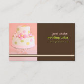 PixDezines Pink+Chocolate's 結婚 cake(PixDezines Pin 名刺 (正面)