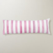 PixDezines Pink Digital Water color/Adj.ストライプ ボディピロー (裏面)