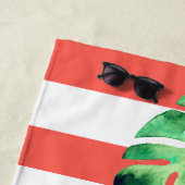 PixDezines PINK FLAMINGOS、熱帯テーマ ビーチタオル (インサイチュ)