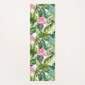 PixDezines PINK FLAMINGOS、熱帯テーマ ヨガマット (正面)