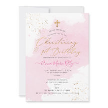 PixDezines Pink H2《キリスト教》洗礼式や命名式+第1誕生日