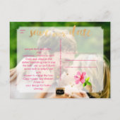 PixDezines Pink Hibiscus/日救付/DIY 案内ポストカード (裏面)