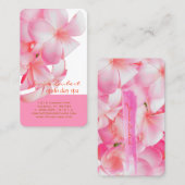 PixDezines PINK KONA PLUMERIAS 名刺 (正面/裏面)