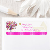 PixDezines Pink Tree of Life/バルミツワー ラベル (インサイチュ)