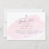 PixDezines Pink Water Color Official 招待状 (正面)