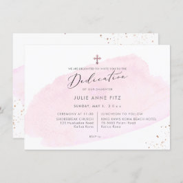 PixDezines Pink Water Color Official 招待状