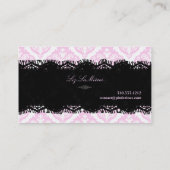 PixDezines Pink+White Olivia Damask/diy背景 名刺 (裏面)
