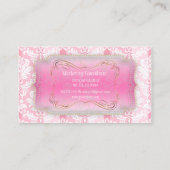 PixDezines Piqueヴィンテージダマスク 名刺 (裏面)