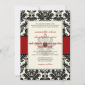 PixDezines Pique、Damask/黒+白外 招待状 (裏面)