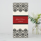 PixDezines Pique、Damask/黒+白外 招待状 (スタンド正面)