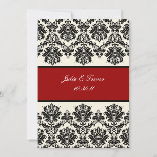 PixDezines Pique Damask/Black+Off白/diy色 招待状