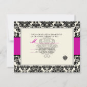 PixDezines Pique、Damask RSVPには5x7招待状が必要 出欠カード (裏面)