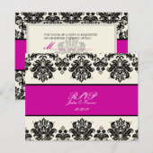 PixDezines Pique、Damask RSVPには5x7招待状が必要 出欠カード (正面/裏面)