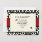 PixDezines Pique、Damask RSVPには5x7招待状が必要 出欠カード (裏面)