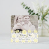 PixDezines pique damask/yellow/gray セーブザデート (スタンド正面)