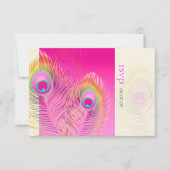 PixDezines Pizzaz Peacock Fethere 出欠カード (正面)