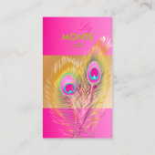 PixDezines Pizzazz Peacock Fether for長寿 名刺 (裏面)