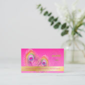 PixDezines Pizzazz Peacock Fether for長寿 名刺 (スタンド正面)