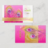 PixDezines Pizzazz Peacock Fether for長寿 名刺 (正面/裏面)