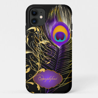 PixDezines pizzazz peacock plume+filigree旋回 iPhone 11 ケース