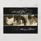 PixDezines Plainの結婚写真ありがとう ポストカード (正面)