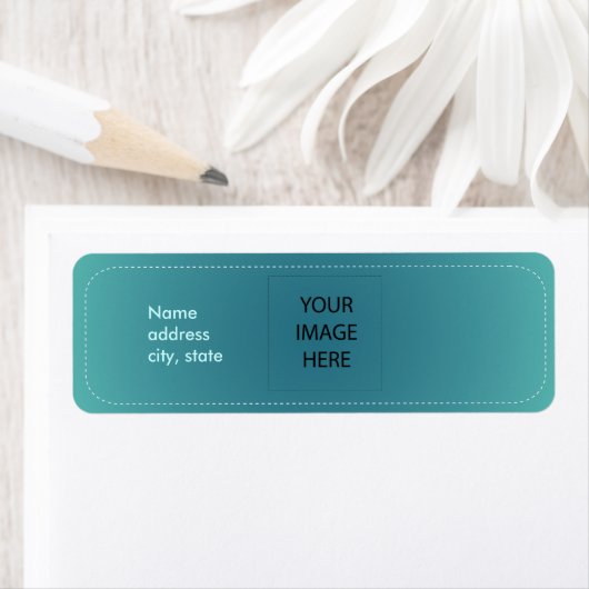 PixDezines Plain Teal Easy Template ラベル (インサイチュ)