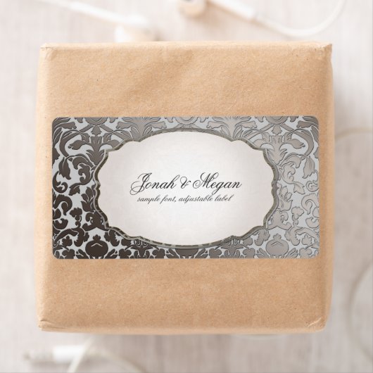 PixDezines platinum flora damask/DIY背景 ラベル (インサイチュ)