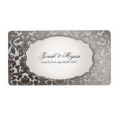 PixDezines platinum flora damask/DIY背景 ラベル (正面)