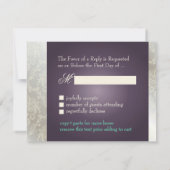 PixDezines plum+silver rsvp、dolcedamask 出欠カード (裏面)