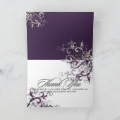 PixDezines Plum + Vanilla Swarls Photo Surls Thark サンキューカード (内部)