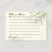 PixDezines Plum Vanilla Swirls, Wishes+アドバイス アドバイスカード (裏面)