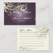 PixDezines Plum Vanilla Swirls, Wishes+アドバイス アドバイスカード (正面/裏面)