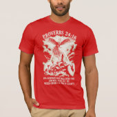 PixDezines Proverbs 24:16 For the Righteous Man Tシャツ (正面)