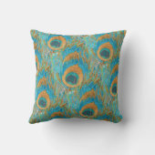 PixDezines psychedelic peacock/diy background クッション (裏面)