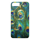 PixDezines Psychedelic Peacock+filigree swirls Case-Mate iPhoneケース (裏面)