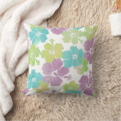 PixDezines purpl hibiscus leis/diy背景 クッション (ブランケット)